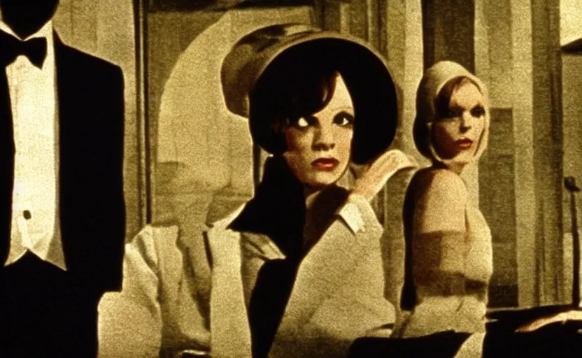 Image similar to a still from the conformist ( 1 9 7 0 ), sharp, very detailed, great quality,