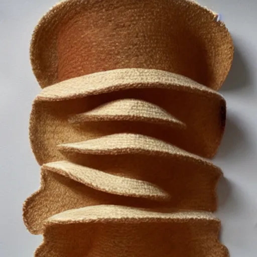 Image similar to a a hat made out of toast