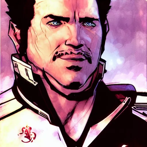 Prompt: Captain Ed Mercer from the Orville, Yoji Shinkawa