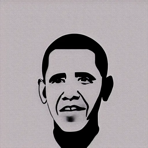 Image similar to Minimalist line art of Barack Obama
