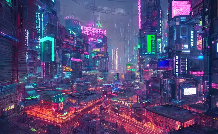 Image similar to cyberpunk Russian city, realistic, very detailed, many neon lights