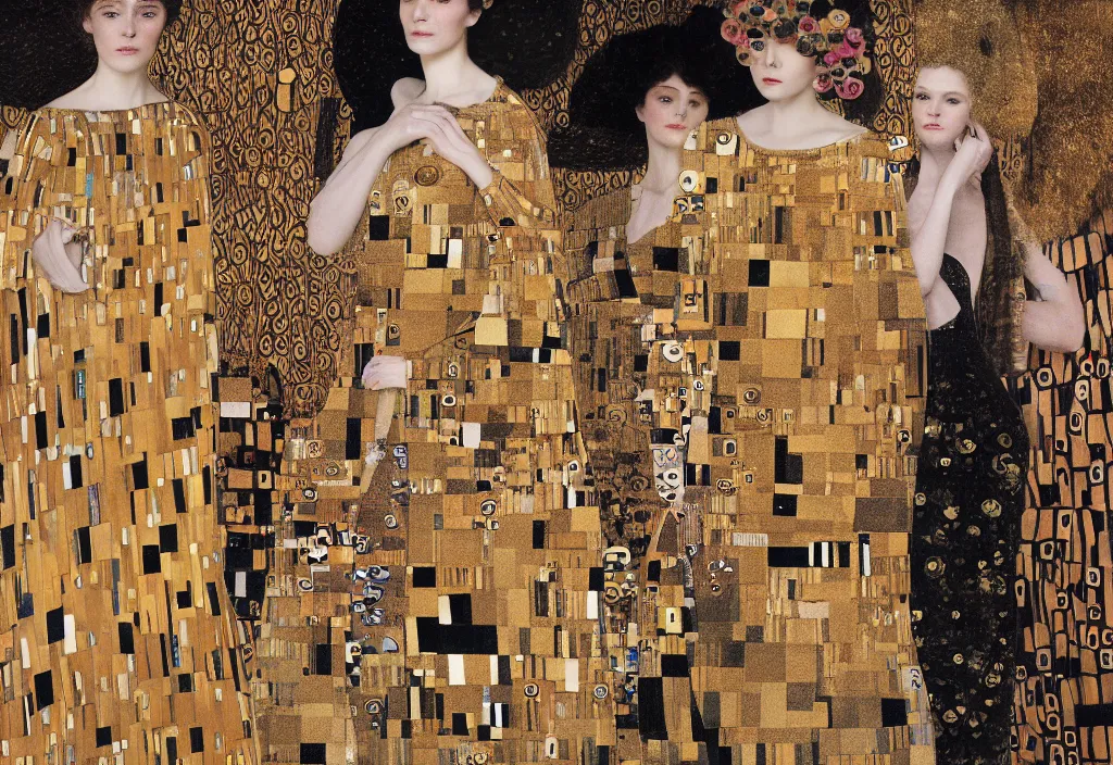 Prompt: fashion editorial by Gustav Klimt. highly detailed. 8k. depth of field. photography