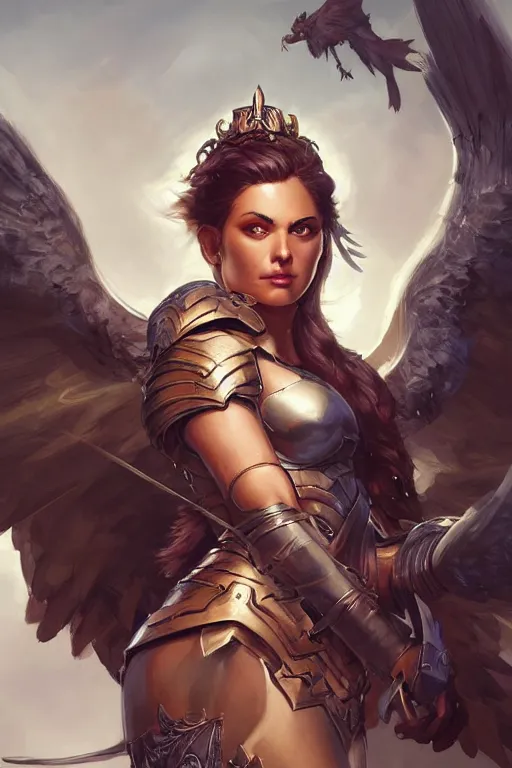 Image similar to amazon valkyrie athena, d & d, fantasy, portrait, highly detailed, headshot, digital painting, trending on artstation, concept art, sharp focus, illustration, art by artgerm and greg rutkowski and magali villeneuve