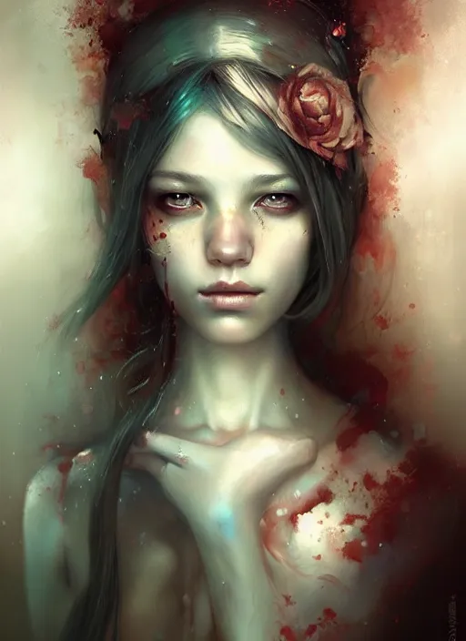 Image similar to a portrait of a pretty young lady by bastien lecouffe - deharme