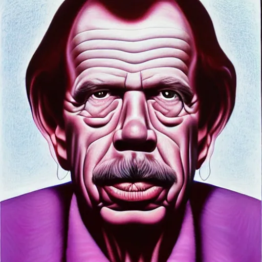 Prompt: portrait of vaclav havel by alex grey