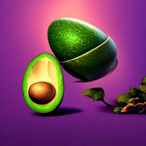 Prompt: thanos is an avocado, hyperdetailed, artstation, cgsociety, 8 k