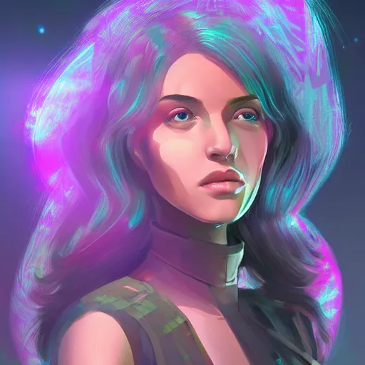 Image similar to hologram, female, beautiful, science fiction, d & d, concept art, sharp focus, illustration, character art,