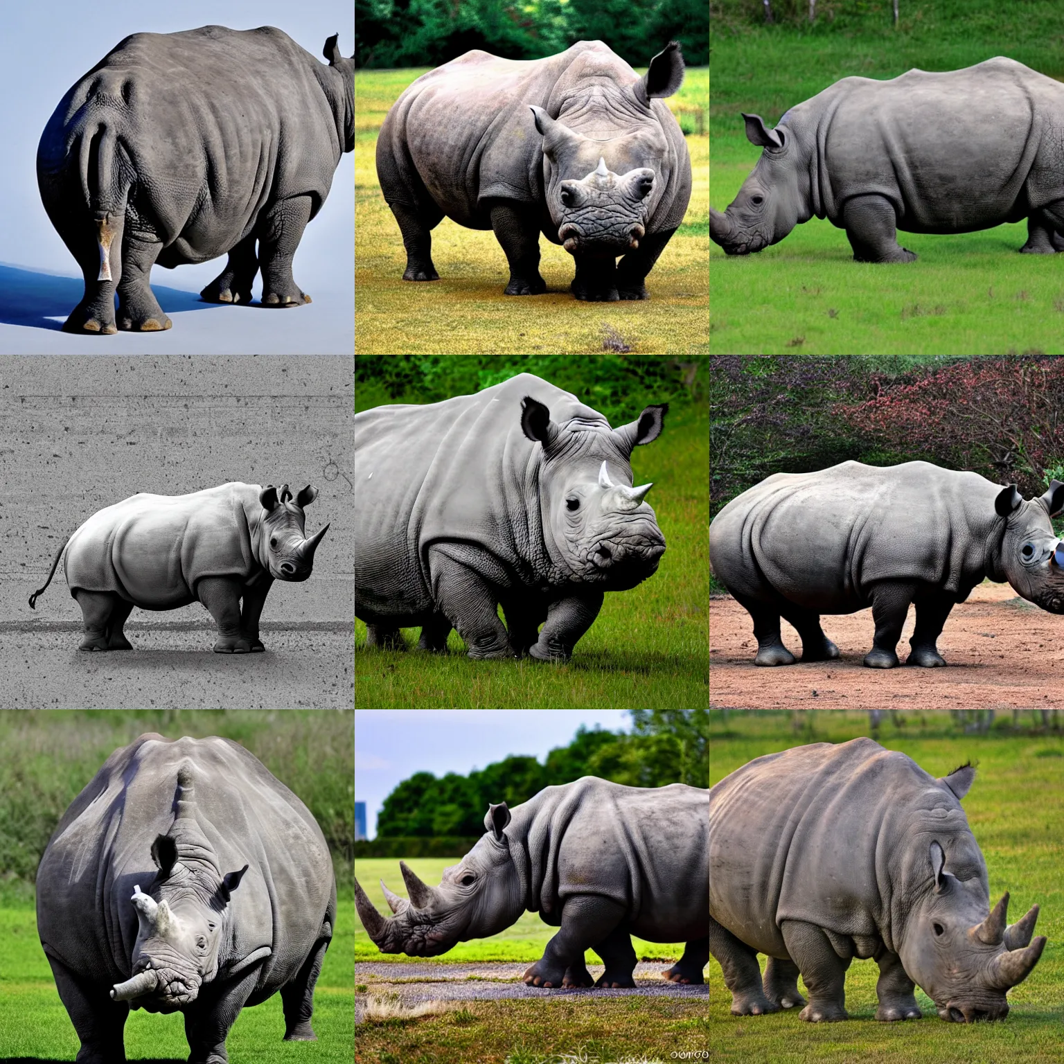 Prompt: round rhinoceros