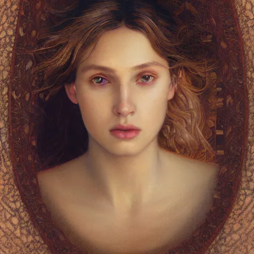 Prompt: photo portrait of a beautiful emotional female in soft light, zeiss lens, detailed, symmetrical, centered, by edward robert hughes, annie leibovitz and steve mccurry, david lazar, jimmy nelsson, greg rutkowski and alphonse mucha, breathtaking, 8 k resolution, extremely detailed, beautiful, establishing shot, artistic, hyperrealistic, beautiful face, octane render