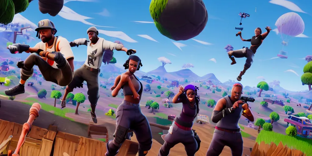 Prompt: kendrick lamar, in fortnite