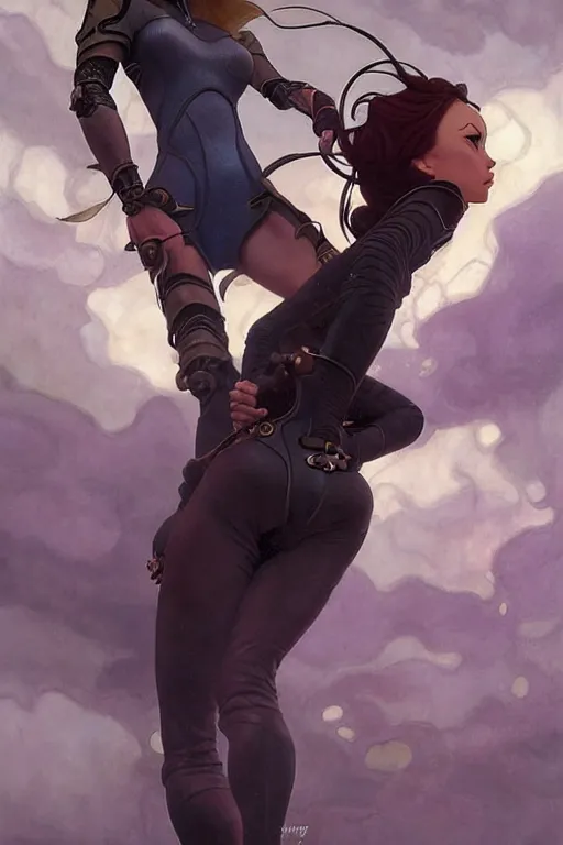 Image similar to warrior Rapunzel as aeon flux profile picture by Margaret Keane, dynamic pose, intricate, futuristic, fantasy, elegant, by Stanley Artgerm Lau, greg rutkowski, thomas kindkade, alphonse mucha, loish, norman Rockwell,