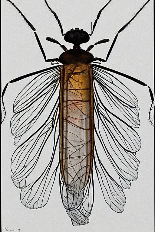 Image similar to transparent rare insect with reaction diffusion patterns. top view. high detail. by Moebius