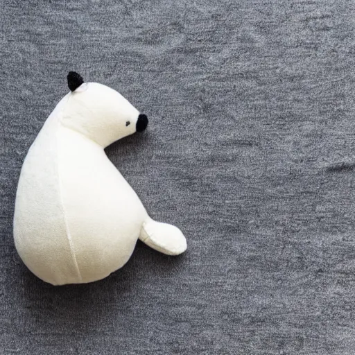 Prompt: a plush of a white seal, sigma 5 0 mm f 1. 4