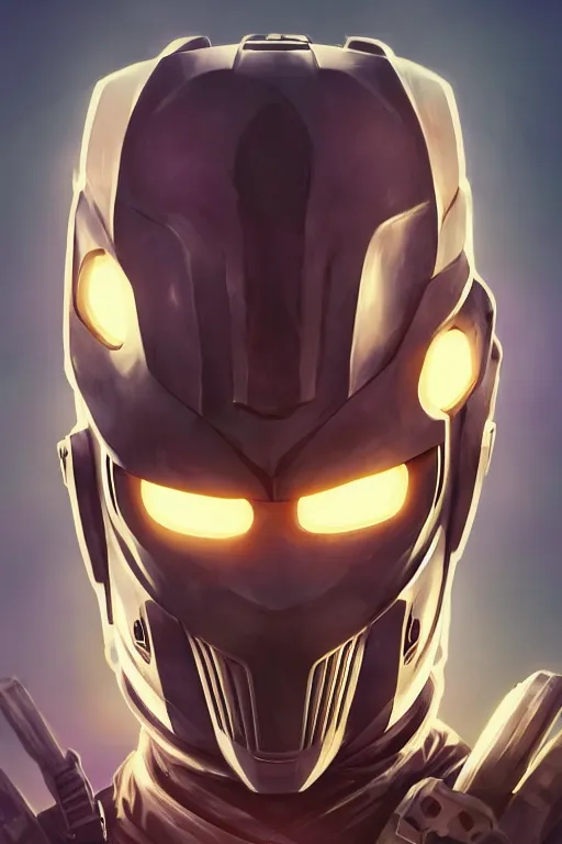 Image similar to epic mask helmet robot ninja portrait stylized as fornite style game design fanart by concept artist gervasio canda, behance hd by jesper ejsing, by rhads, makoto shinkai and lois van baarle, ilya kuvshinov, rossdraws global illumination radiating a glowing aura global illumination ray tracing hdr render in unreal engine 5