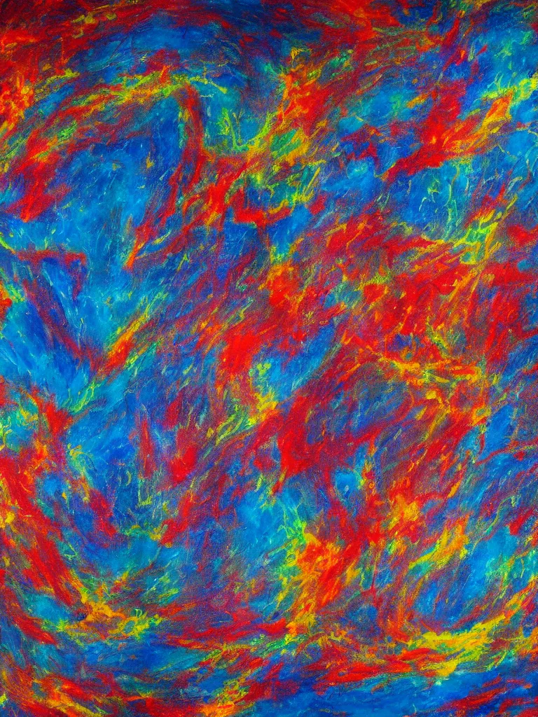 Image similar to abstract painting of quantum fluctuations in human consciousness