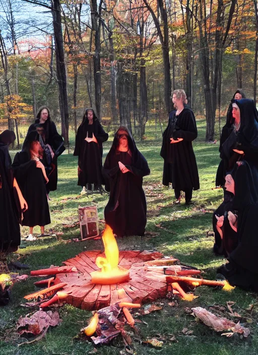 Image similar to a Satanic ritual in Hopkinton New Hampshire
