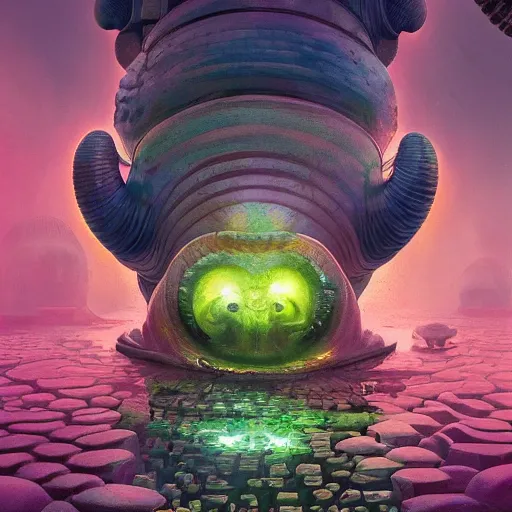 Prompt: a badass photo of radioactive snail in psychedelic adventure movie by nuri iyem, james gurney, james jean, greg rutkowski, anato finnstark. pixar. hyper detailed, 5 0 mm, award winning photography, perfect faces