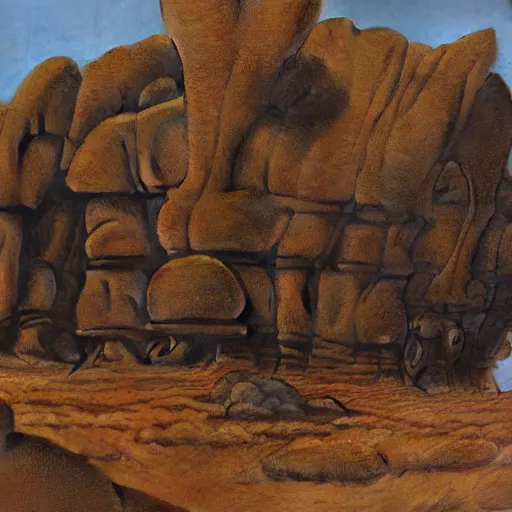 Image similar to finely detailed photorealistic exotic alien landscape by John Schoenherr and Jim Burns