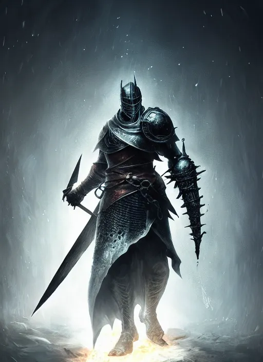 Image similar to dark souls knight, full body, award winning, highly detailed, sharp focus, cinematic lighting, unreal engine 5, octane render, art by wlop and artgerm and greg rutkowski, masterpiece, trending on artstation, 8 k