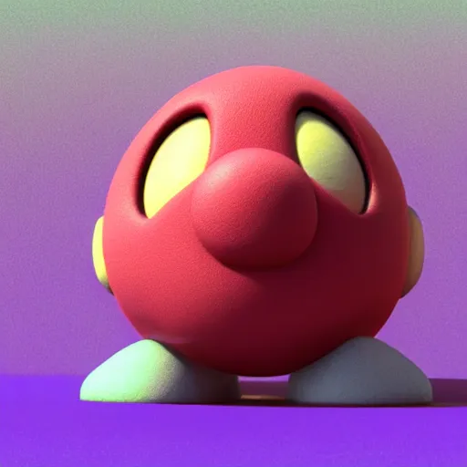 Prompt: a 3 d render of kirby sucking up the whole world, high quality render, redshift render, cinema 4 d render, 8 k still shot, kirby nintendo,