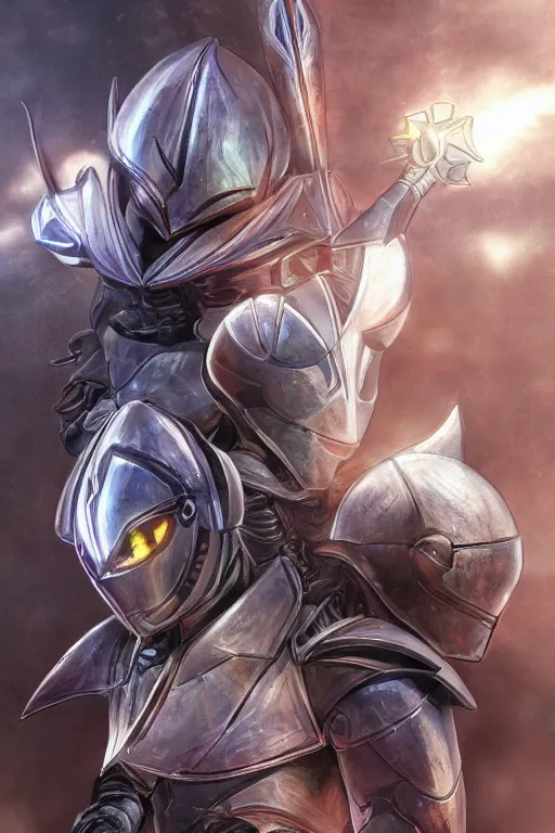 Image similar to helmet armor guardian destiny in witch queen illumination ray tracing hdr fanart arstation by sung choi robot ninja mask and eric pfeiffer and gabriel garza and casper konefal