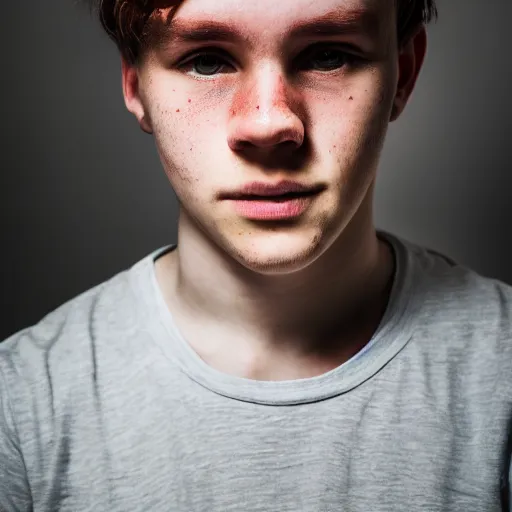 Prompt: a photo portrait of a young Scottish man facing the camera, centred, upper body, 8k, high quality, flickr