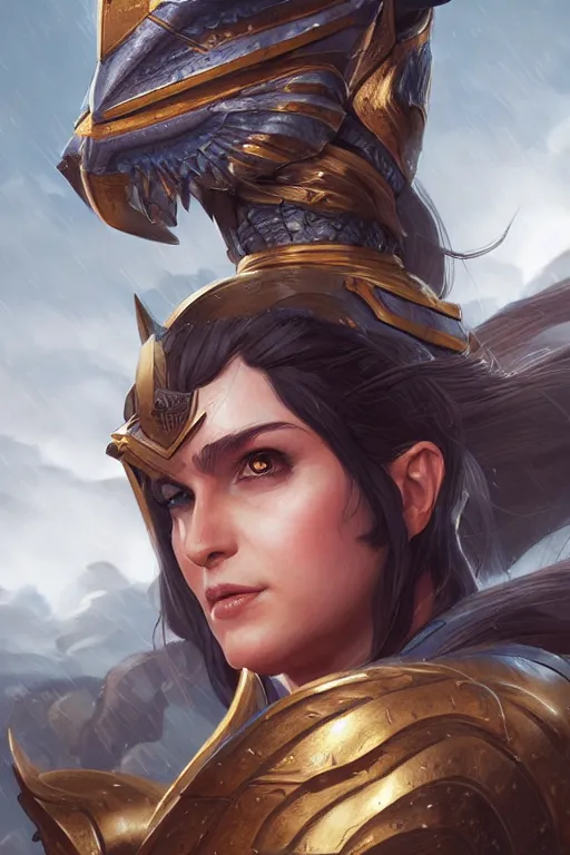 Image similar to amazon valkyrie athena, d & d, fantasy, portrait, highly detailed, headshot, digital painting, trending on artstation, concept art, sharp focus, illustration, art by artgerm and greg rutkowski and magali villeneuve