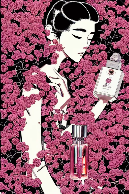 Image similar to fragrance advertising campaign by katsuhiro otomo, highly detailed, high contrast, intricate