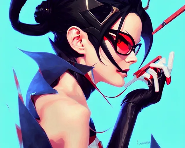 Image similar to a ultradetailed painting of vayne from league of legends by conrad roset, greg rutkowski and makoto shinkai trending on artstation