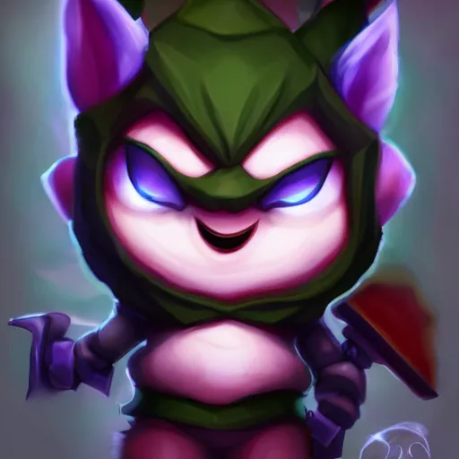 Image similar to void teemo, league of legends, trending on artstation, portrait