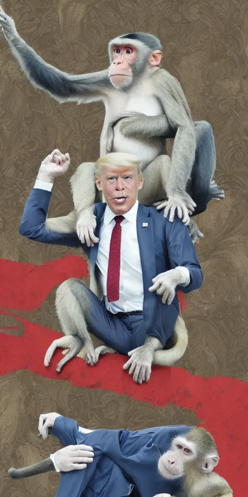 Prompt: a monkey in the white house, high quality image