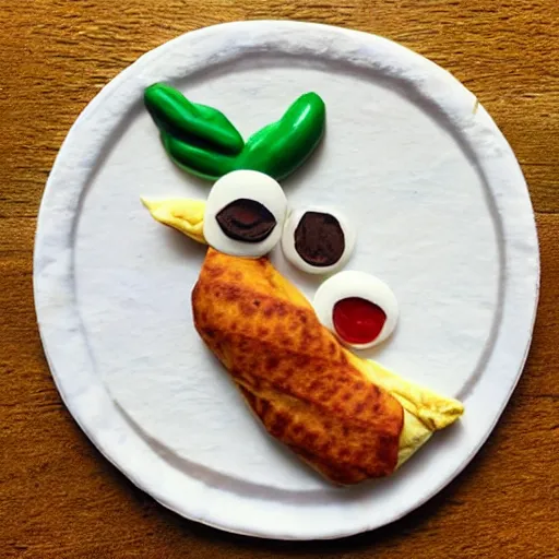 Image similar to an icon of a chicken wrap, in the style of iphone emoji, clay art