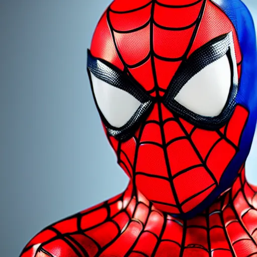 Image similar to spider - man wearing a latex mask of a pitbull