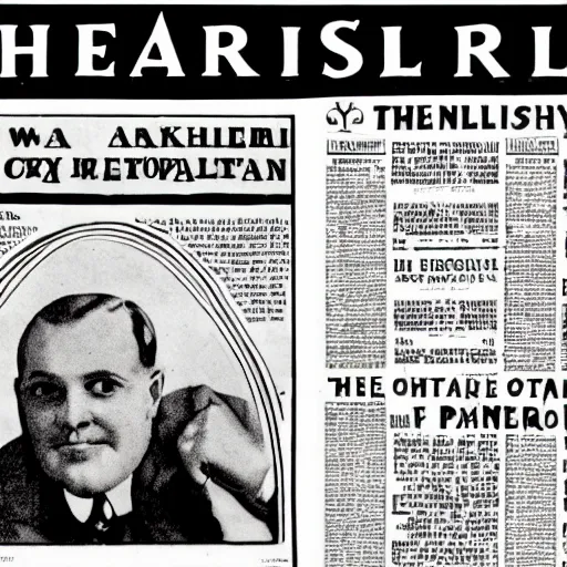 Prompt: 1 9 2 0 s newspaper titled the thrussy herald