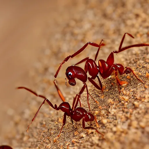Prompt: ants at war, macro photography, 8 k, cinematic lighting, shallow depth of field,