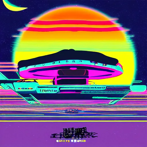 Image similar to lofi vaporwave retro futurism album artwork