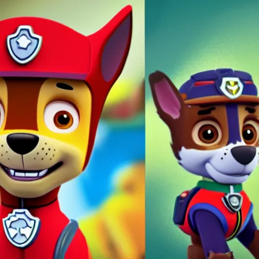 Image similar to paw patrol characters as marvel characters