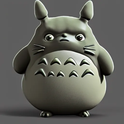 Image similar to Totoro, 3D rendering, highly detailed, photorealistic