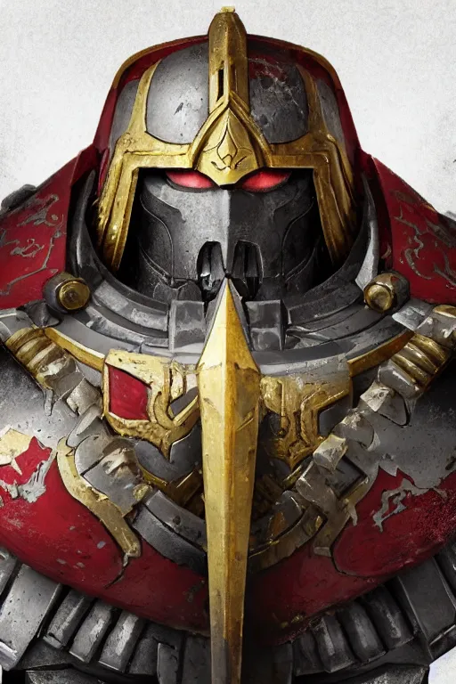 Image similar to armor portrait heros warhammer 4 0 k horus heresy fanart - the primarchs emperor by johannes helgeson animated with vfx concept artist & illustrator global illumination ray tracing hdr fanart arstation zbrush central hardmesh 8 k octane renderer comics stylized