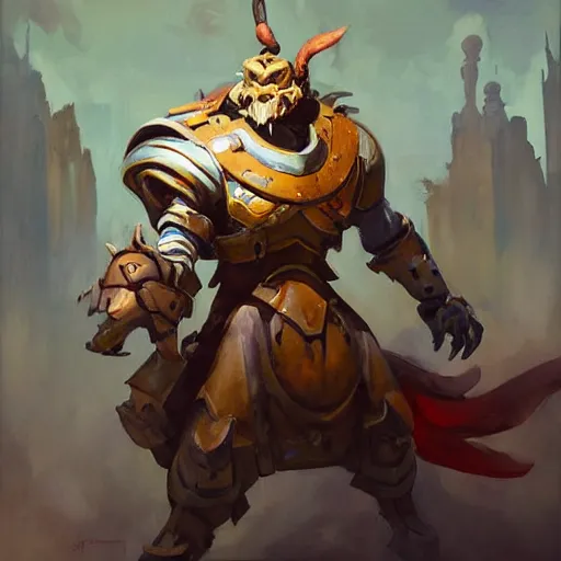 Image similar to greg manchess portrait painting of partially armored bandersnatch from alice in wonderland as overwatch character, medium shot, asymmetrical, profile picture, organic painting, sunny day, matte painting, bold shapes, hard edges, street art, trending on artstation, by huang guangjian, gil elvgren, ruan jia, randy vargas, greg rutkowski