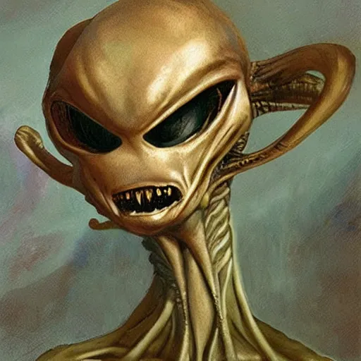 Image similar to alien by repin