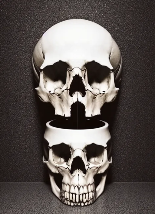 Image similar to toilet made of a human skull