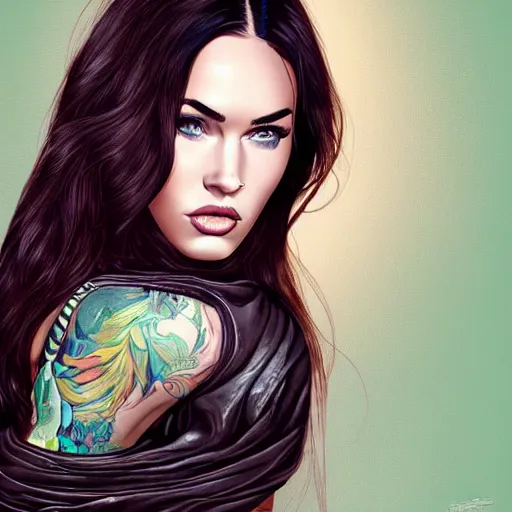 Image similar to beautiful digital portrait of Megan Fox by Martine Johanna
