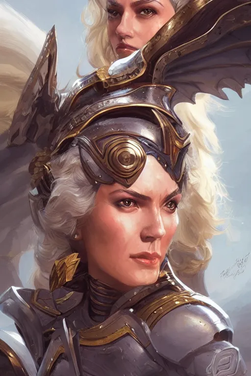 Image similar to amazon valkyrie athena, d & d, fantasy, portrait, highly detailed, headshot, digital painting, trending on artstation, concept art, sharp focus, illustration, art by artgerm and greg rutkowski and magali villeneuve