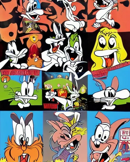 Image similar to looney toons, body horror