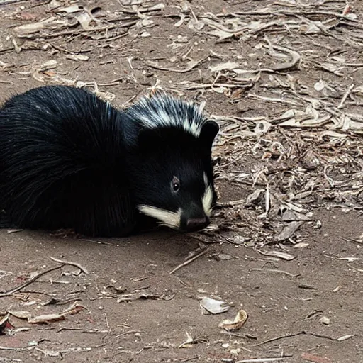 Image similar to a giant skunk