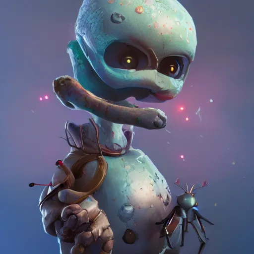 Image similar to The bugs master, 4k, post-processing, very very detailed, artstation, cute