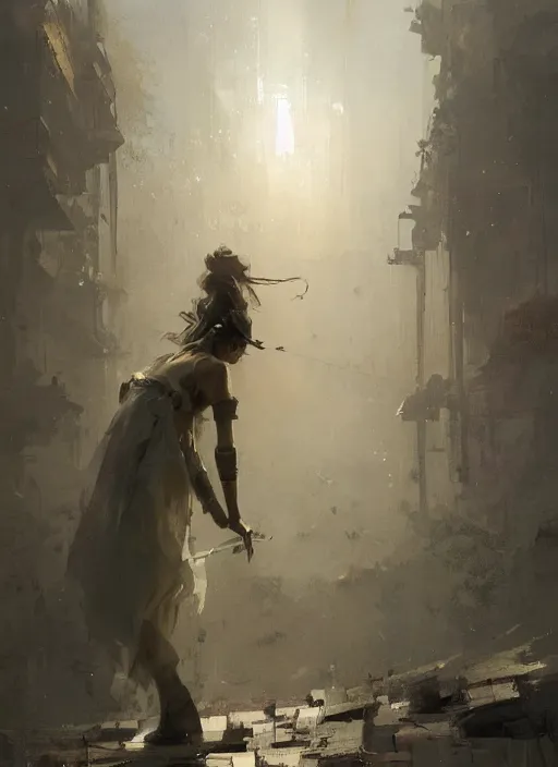 Prompt: fantasy, rule of thirds, intricate outfit, spotlight, by greg rutkowski, by jeremy mann, digital painting