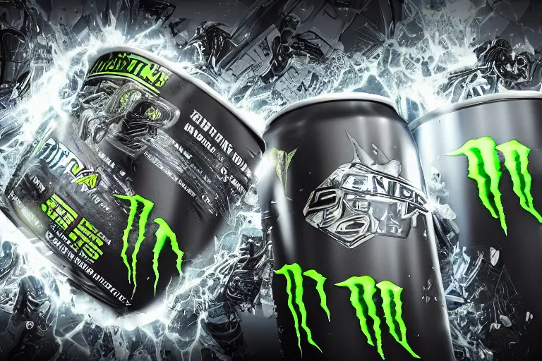 Image similar to monster energy drink, illumination ray tracing hdr fanart arstation by sung choi and eric pfeiffer and gabriel garza and casper konefal