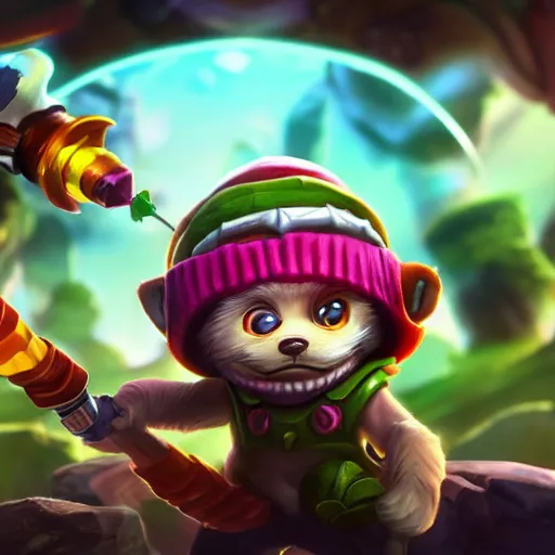 Prompt: league of legends champion Teemo, 3d graphics, octane rendered